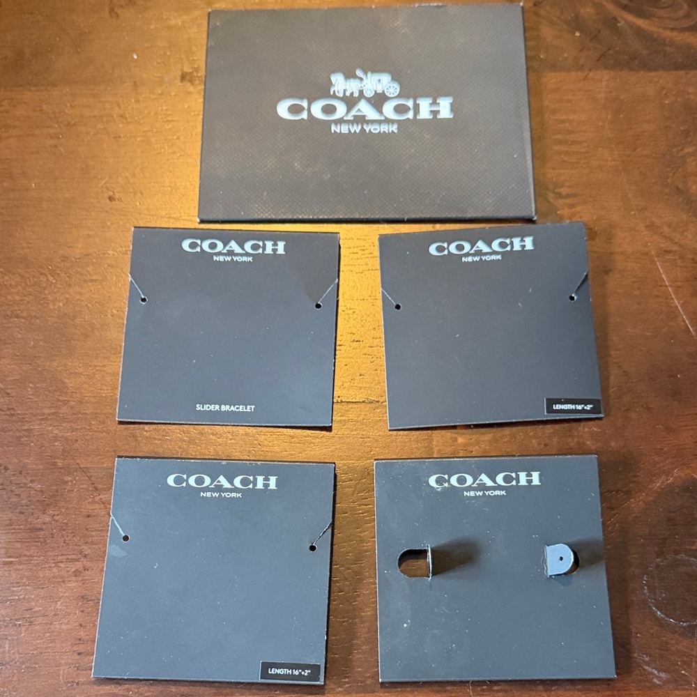 Coach Black Jewelry/Card Display Set with Logo